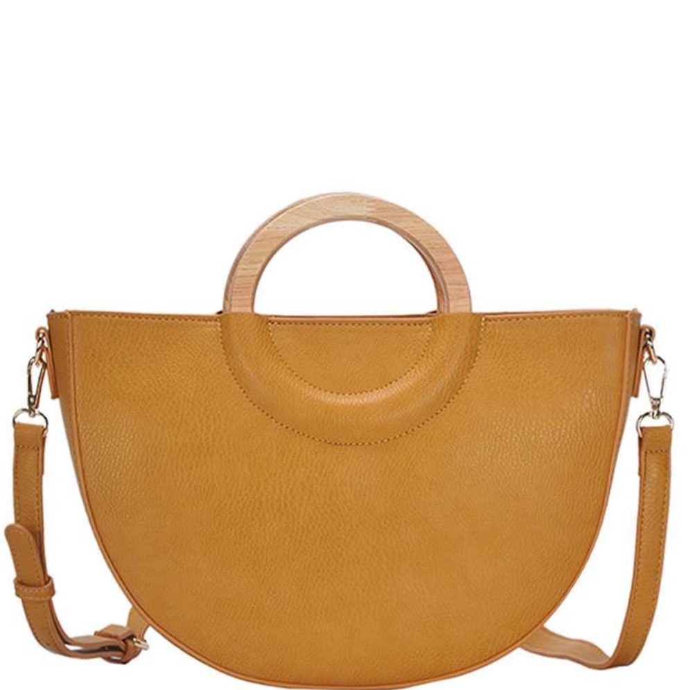 SOLD Stylish Semi Circle Modern Satchel With Long Strap